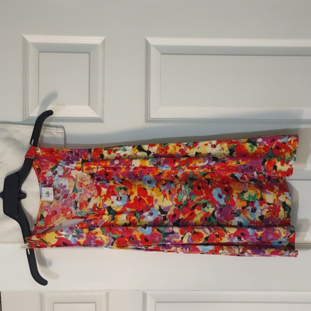 cabi#5045 Luisa Floral Multi Color Racer Back tank top. XS